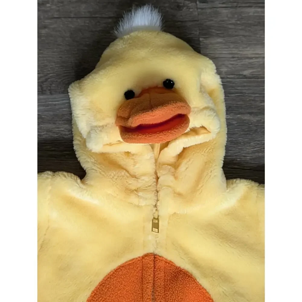 Cute Yellow Baby Duck Infant Halloween Costume With Hood 3-6 Months Quack Quack